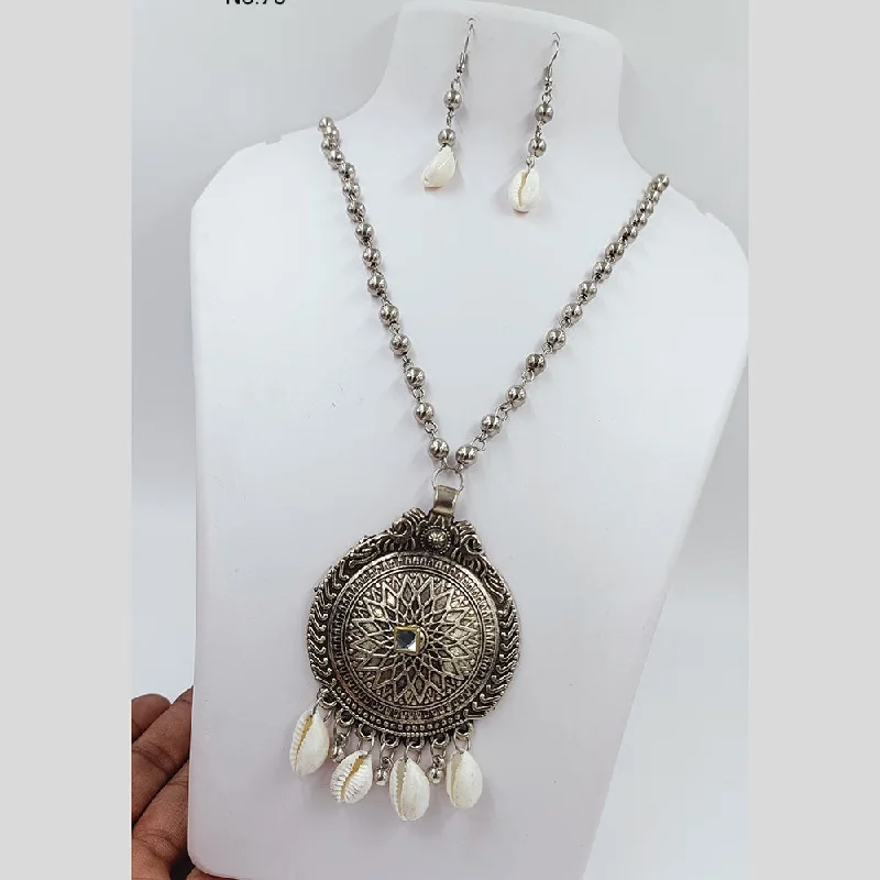 Flash Deals On Fine Jewelry – Shop Before It's Gone Kavita Art Oxidised Plated Shell Long Necklace Set Flash Deals On Fine Jewelry – Shop Before It's Gone Kavita Art Oxidised Plated Shell Long Necklace Set