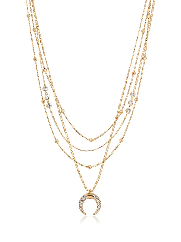 Jewelry Sale – Exclusive Styles At Lower Prices Layered Gold Chain & Crescent Horn Necklace Jewelry Sale – Exclusive Styles At Lower Prices Layered Gold Chain & Crescent Horn Necklace