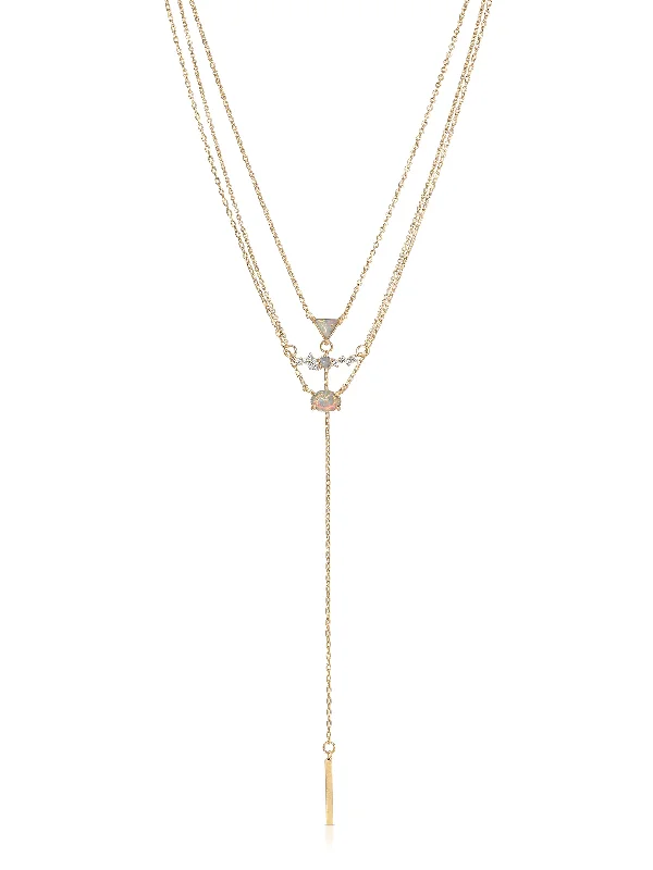 Premium Diamond Jewelry At Once-In-A-Lifetime Discounts Layered Opal Lariat Necklace Set of 3 Premium Diamond Jewelry At Once-In-A-Lifetime Discounts Layered Opal Lariat Necklace Set of 3
