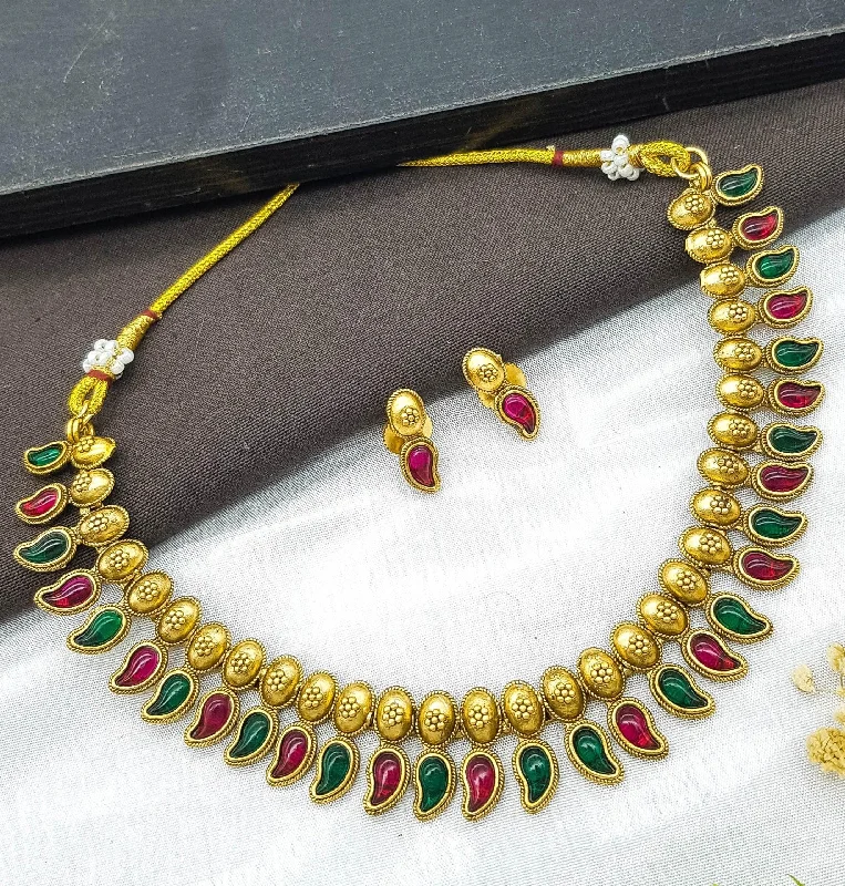Unmissable Jewelry Sale – Shop Before It's Too Late Premium Gold Finish Multicolor Mangomala necklace set Unmissable Jewelry Sale – Shop Before It's Too Late Premium Gold Finish Multicolor Mangomala necklace set