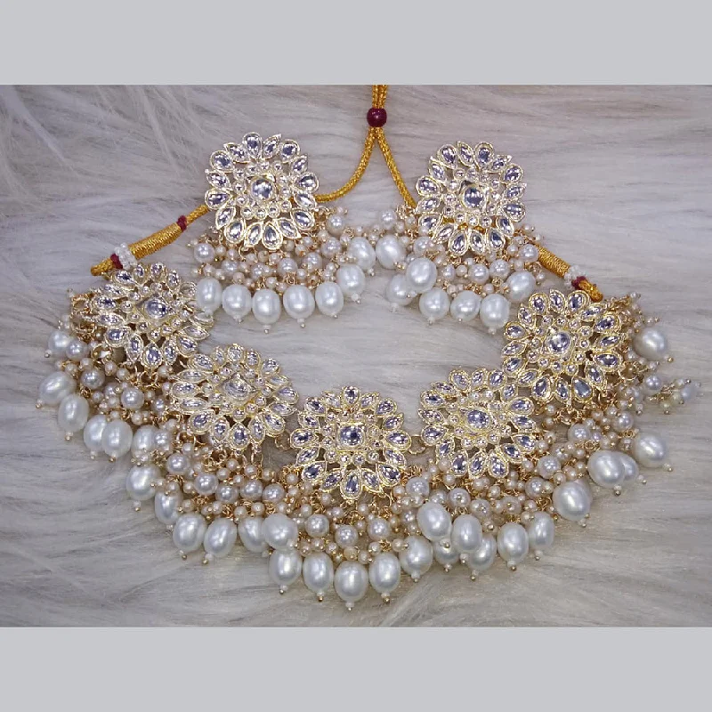 Seasonal Jewelry Clearance – Best Styles At The Lowest Prices SNERA Gold Plated Kundan Stone And Pearl Necklace Set Seasonal Jewelry Clearance – Best Styles At The Lowest Prices SNERA Gold Plated Kundan Stone And Pearl Necklace Set