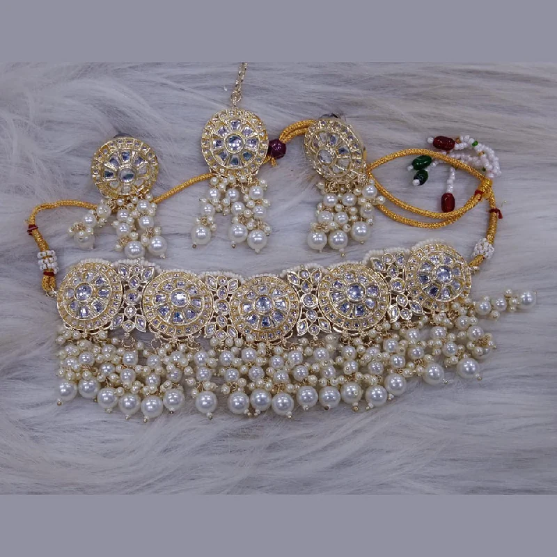 Shop Handcrafted Jewelry At Special Promotional Rates SNERA Gold Plated Kundan Stone And Pearl Necklace Set Shop Handcrafted Jewelry At Special Promotional Rates SNERA Gold Plated Kundan Stone And Pearl Necklace Set