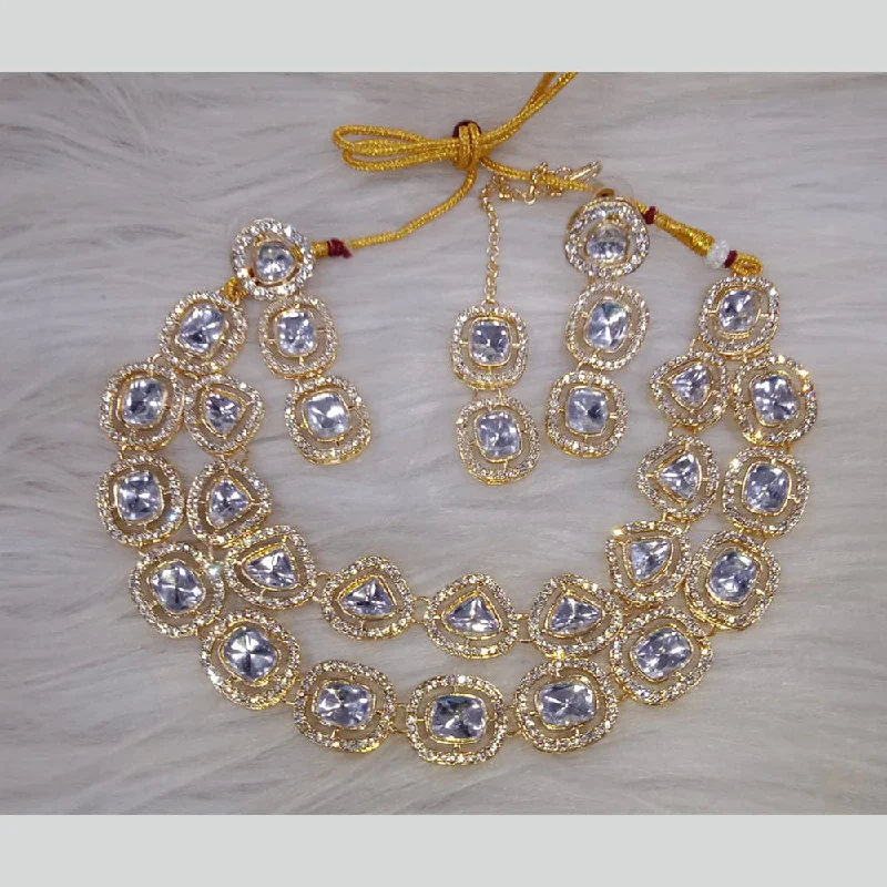 Flash Sale On Elegant Jewelry – Don't Miss Out SNERA Gold Plated Kundan Stone And Pearl Necklace Set Flash Sale On Elegant Jewelry – Don't Miss Out SNERA Gold Plated Kundan Stone And Pearl Necklace Set