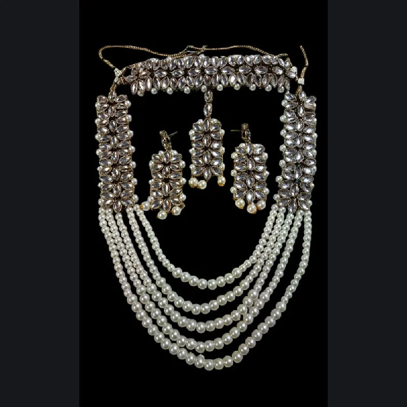 Sparkle On A Budget – Fine Jewelry For Less SNERA Gold Plated Kundan Stone And Pearl Necklace Set Sparkle On A Budget – Fine Jewelry For Less SNERA Gold Plated Kundan Stone And Pearl Necklace Set