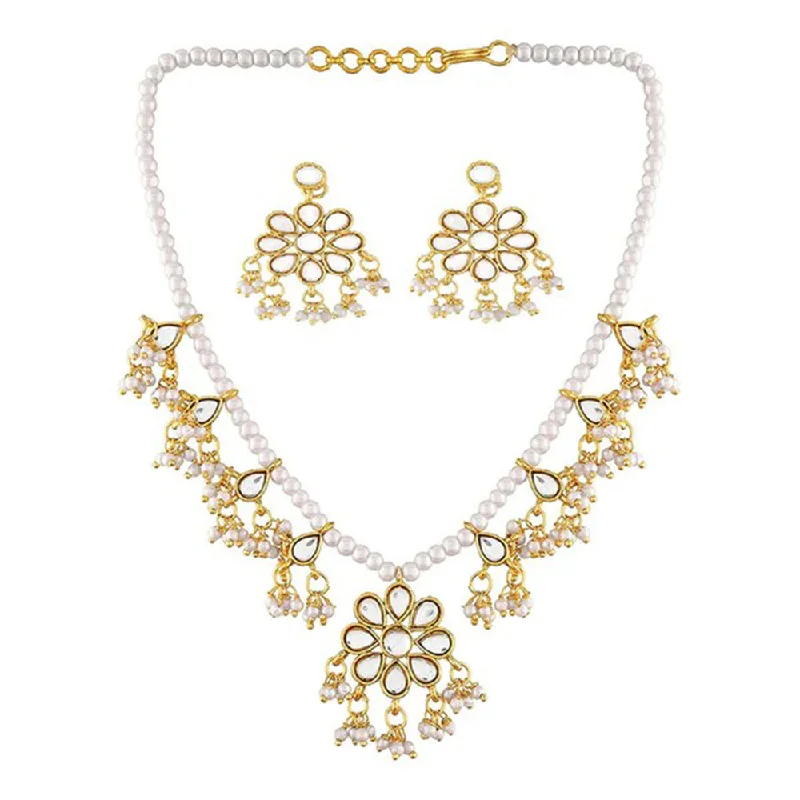 Don't Miss Out On Jaw-Dropping Jewelry Discounts SNERA Gold Plated Kundan Stone And Pearl Necklace Set Don't Miss Out On Jaw-Dropping Jewelry Discounts SNERA Gold Plated Kundan Stone And Pearl Necklace Set