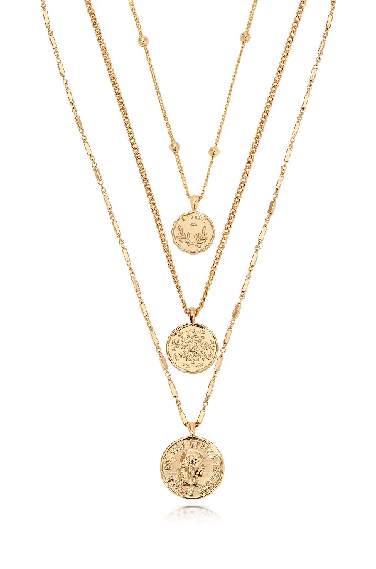 Sparkle For Less – Shop Jewelry Deals Now Three Coins Necklace Set