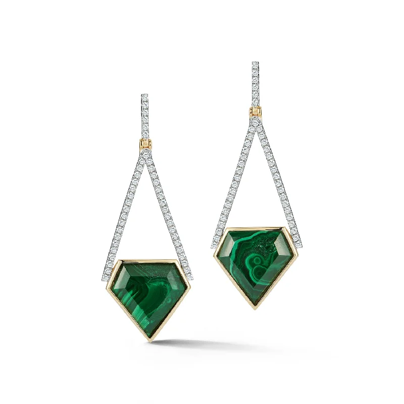 Flash Jewelry Sale – Get Stunning Pieces At Low Prices 14kt Suspended Malachite Pentagon Earrings Flash Jewelry Sale – Get Stunning Pieces At Low Prices 14kt Suspended Malachite Pentagon Earrings