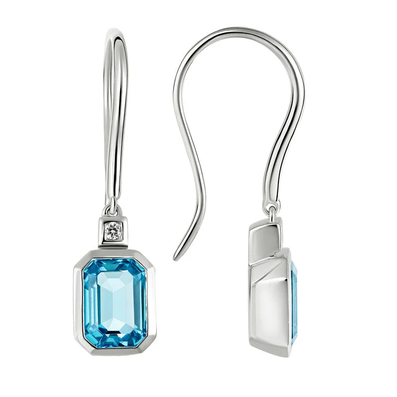 Exclusive Jewelry Sale – Limited-Time Discounts White Gold Blue Topaz Dolce Earrings