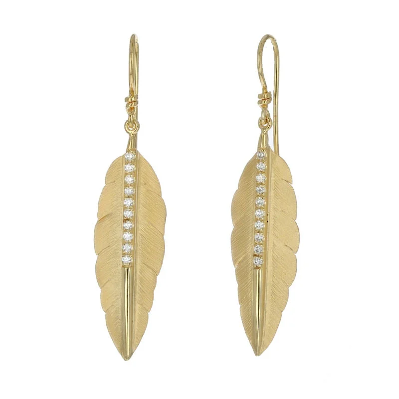 Elegant Rose Gold Jewelry For A Stylish Touch Feather Drop Earring