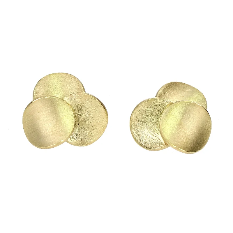 High-Quality Gemstone Jewelry For Special Occasions Three Disc Earrings