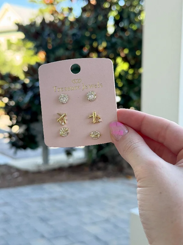 Trending Jewelry Styles Now At Limited-Time Discounts Airplane Stud Set by Treasure Jewels Trending Jewelry Styles Now At Limited-Time Discounts Airplane Stud Set by Treasure Jewels