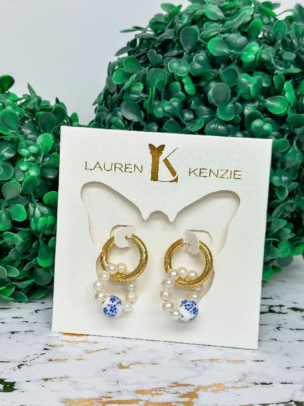 Elegant Jewelry Pieces At Unbelievable Prices Blue Willow Hoops by Lauren Kenzie