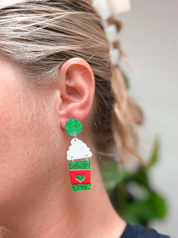 Shop Dazzling Rings, Earrings, And More At Special Discounts Acrylic Hot Coco Dangle Earrings - Green Shop Dazzling Rings, Earrings, And More At Special Discounts Acrylic Hot Coco Dangle Earrings - Green