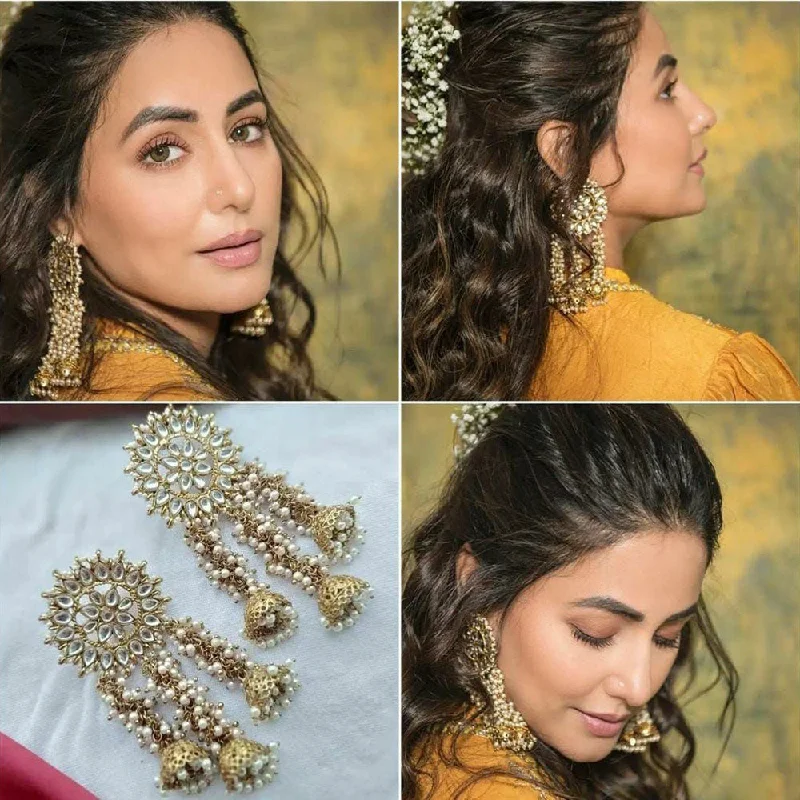 The Perfect Accessory For Less – Jewelry Sale Live Akruti Collection Gold Plated Kundan Stone And Pearls Jhumki The Perfect Accessory For Less – Jewelry Sale Live Akruti Collection Gold Plated Kundan Stone And Pearls Jhumki