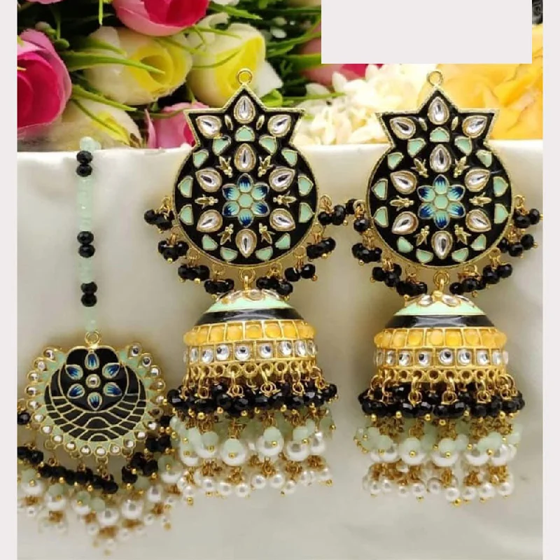 Shop Modern Jewelry Collections With Exclusive Discounts Akruti Collection Gold Plated Kundan Stone And Pearls Meenakari Earrings With Maangtikka Shop Modern Jewelry Collections With Exclusive Discounts Akruti Collection Gold Plated Kundan Stone And Pearls Meenakari Earrings With Maangtikka