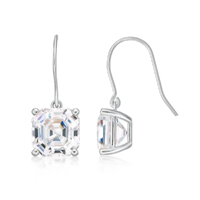 Timeless Jewelry Styles At Wallet-Friendly Prices Asscher drop earrings with 11.24 carats* of diamond simulants in 10 carat white gold Timeless Jewelry Styles At Wallet-Friendly Prices Asscher drop earrings with 11.24 carats* of diamond simulants in 10 carat white gold