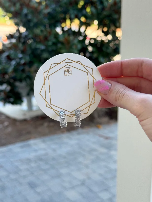 Luxury Jewelry Sale – Sparkle For Less Flashy Hoops Clear by B.B. Lila