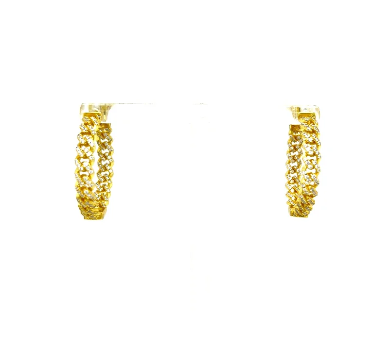 Unique Jewelry Designs Now At Discounted Rates Cuban Link Pave Hoops