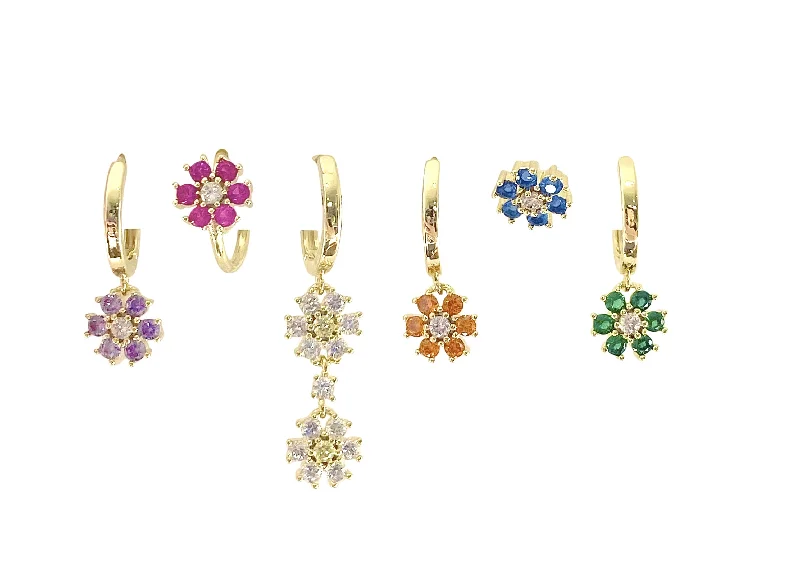The Perfect Jewelry Piece At The Perfect Price Flower Huggie Set