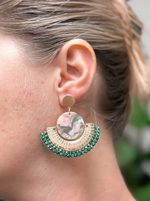The Perfect Accessory For Less – Jewelry Sale Live Green Multi Disc Dangle Earrings