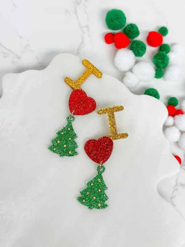 Luxury Jewelry At Unbeatable Discounts I Love Christmas Dangle Earrings