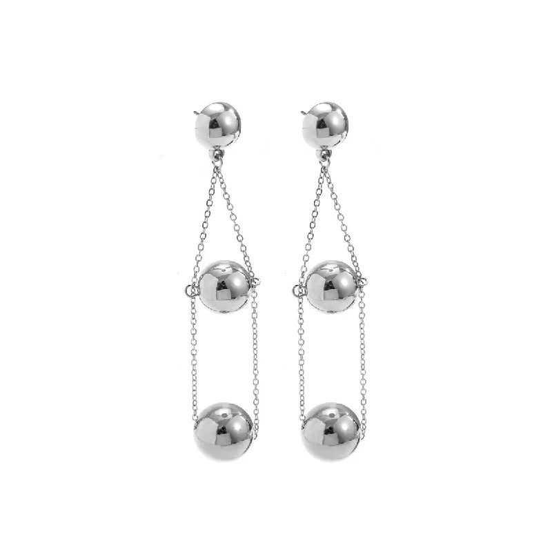 The Biggest Jewelry Sale Of The Year Is Here Silver Chain Sphere Drop Earrings-jlt11617 The Biggest Jewelry Sale Of The Year Is Here Silver Chain Sphere Drop Earrings-jlt11617
