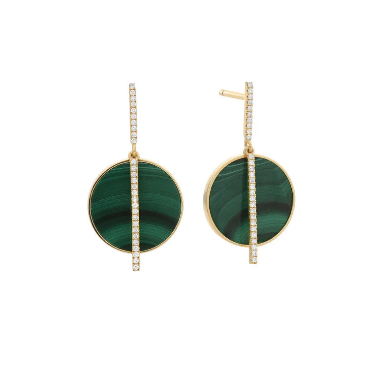 Don't Miss Our Biggest Jewelry Sale Of The Season Malachite and Diamond Earrings