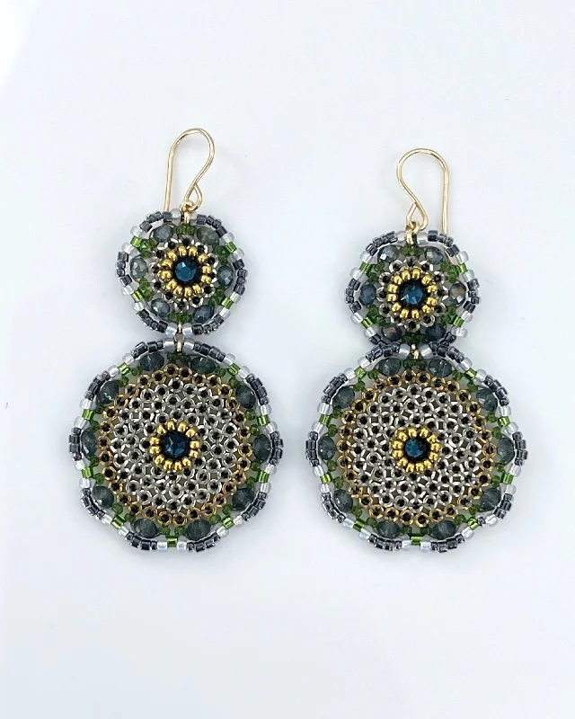 Breathtaking Jewelry, Breathtaking Prices Miguel Ases Double Circle Drop Earrings