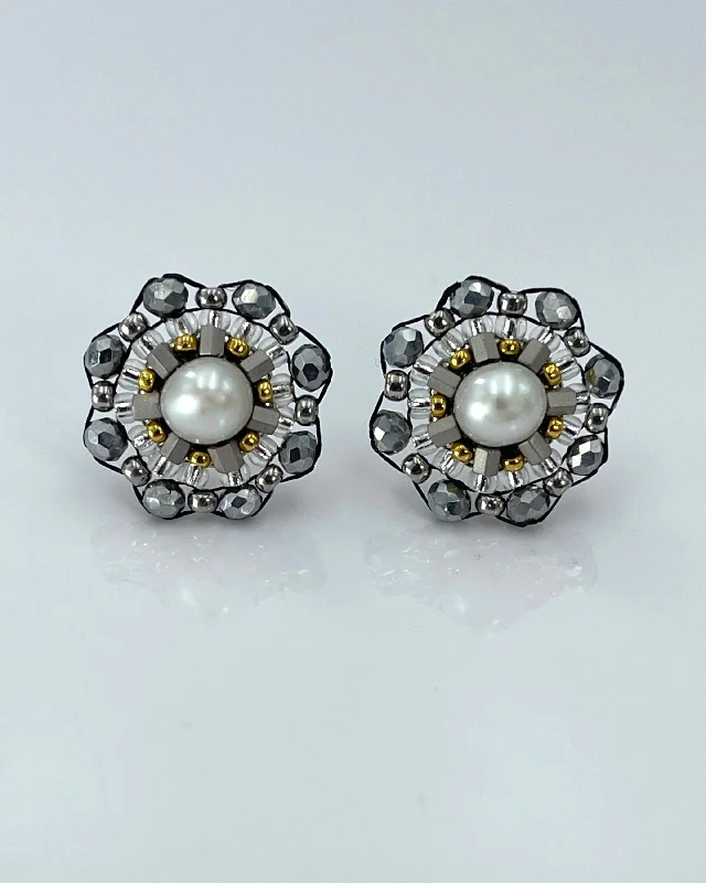 Premium Jewelry At Promotional Prices – Shine Today Miguel Ases Pearl & Pyrite Studs Premium Jewelry At Promotional Prices – Shine Today Miguel Ases Pearl & Pyrite Studs