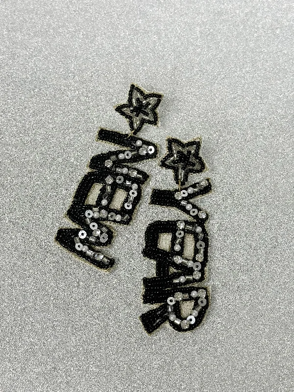 Timeless Jewelry Styles At Wallet-Friendly Prices 'New Year' Festive Beaded Dangle Earrings - Silver Timeless Jewelry Styles At Wallet-Friendly Prices 'New Year' Festive Beaded Dangle Earrings - Silver
