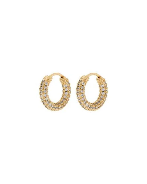 Sparkle For Less – Shop Jewelry Deals Now Pave Amalfi Huggies- Gold
