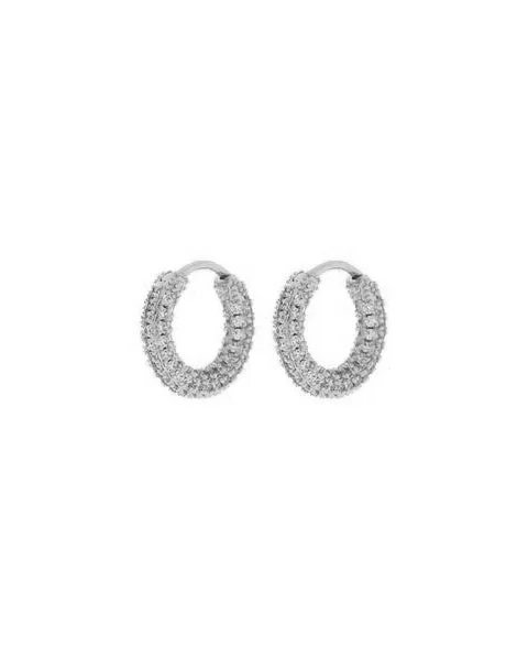 Exclusive Savings On Timeless Jewelry Pieces Pave Amalfi Huggies- Silver