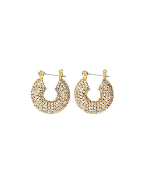 Jewelry Deals That Outshine The Rest Pave Mini Donut Hoops- Gold (Ships Mid December) Jewelry Deals That Outshine The Rest Pave Mini Donut Hoops- Gold (Ships Mid December)