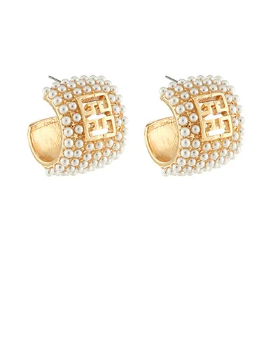 Flash Sale On Stunning Jewelry – Limited Stock Available Pave Pearl Wide Hoop Earrings Flash Sale On Stunning Jewelry – Limited Stock Available Pave Pearl Wide Hoop Earrings