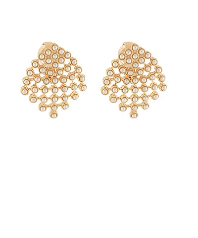 Discounted Luxury Jewelry – Shine Without The Splurge Pearl Cascade Clip On Earrings
