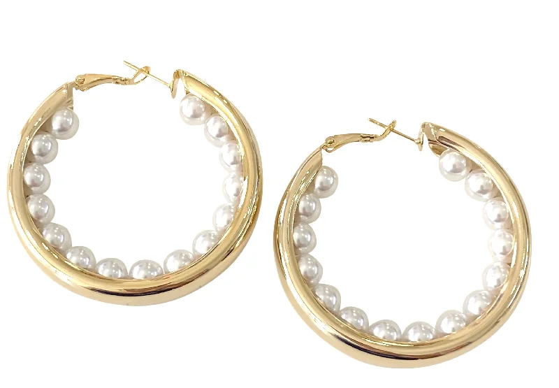 Breathtaking Jewelry, Breathtaking Prices Pearl Inside Hoop
