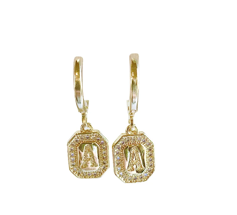 Limited-Stock Jewelry Sale – Shop Before It's Gone Riley Initial Huggie