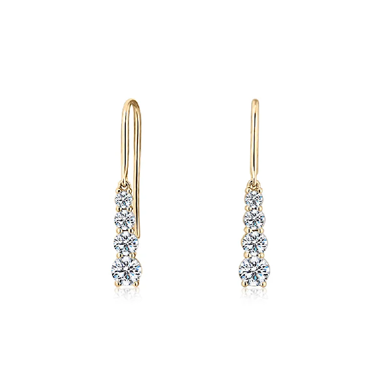 Jewelry Sale Bonanza – Grab Your Sparkle Now Round Brilliant drop earrings with 1.24 carats* of diamond simulants in 10 carat yellow gold Jewelry Sale Bonanza – Grab Your Sparkle Now Round Brilliant drop earrings with 1.24 carats* of diamond simulants in 10 carat yellow gold