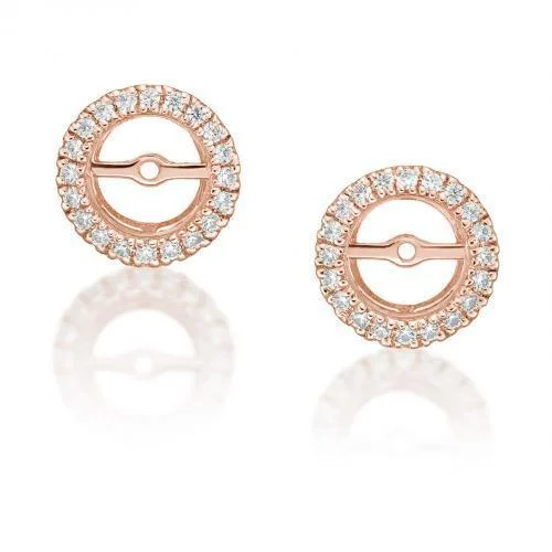 Bold And Beautiful Jewelry Now At Irresistible Prices Round Brilliant Halo earring enhancer with 0.4 carats* of diamond simulants in 10 carat rose gold Bold And Beautiful Jewelry Now At Irresistible Prices Round Brilliant Halo earring enhancer with 0.4 carats* of diamond simulants in 10 carat rose gold