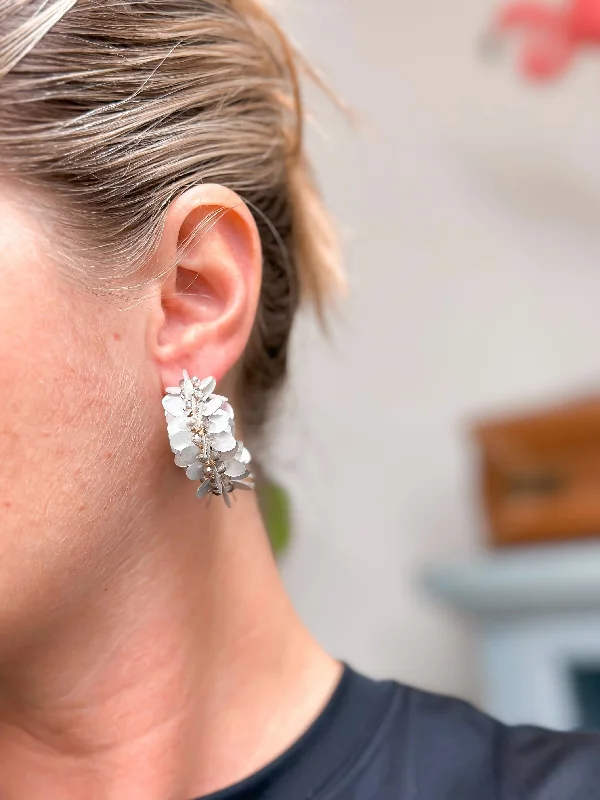 Make Your Outfit Shine With Discounted Jewelry Shiny Sequin Hoop Earrings - Gray