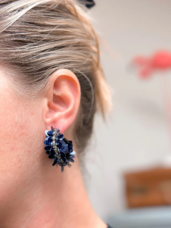 Flash Deals On Fine Jewelry – Shop Before It's Gone Shiny Sequin Hoop Earrings - Navy Blue Flash Deals On Fine Jewelry – Shop Before It's Gone Shiny Sequin Hoop Earrings - Navy Blue