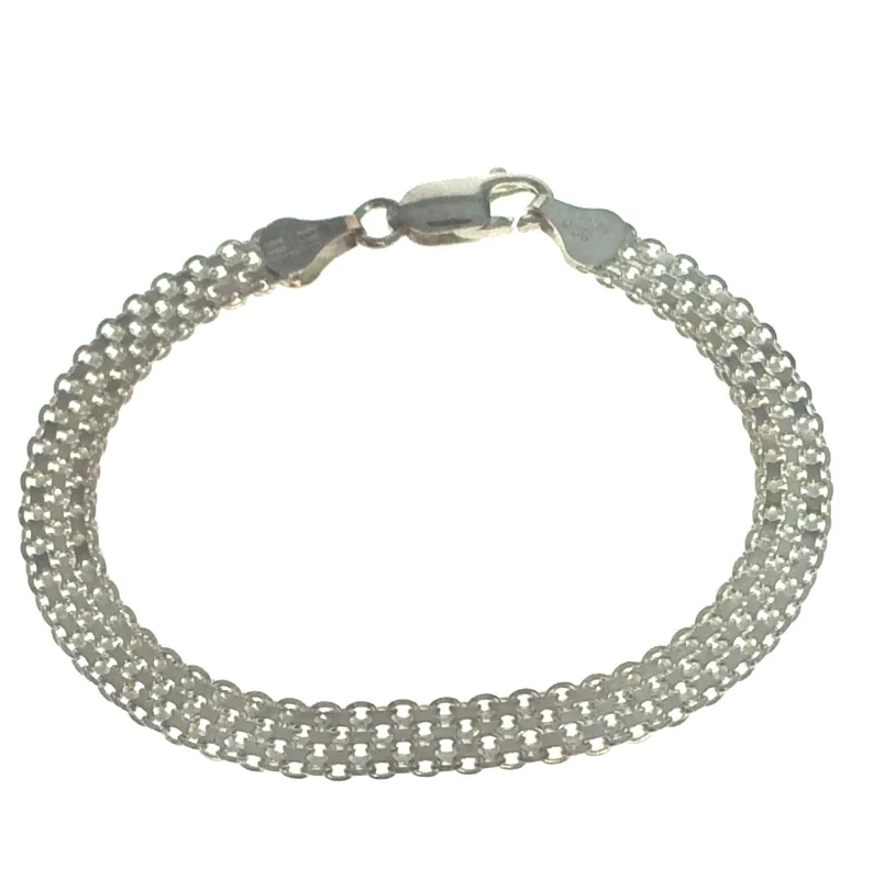 Your Perfect Accessory At The Perfect Price Silver Flat Weave Bracelet