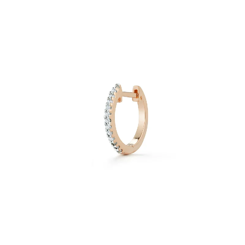 Handcrafted Beauty At Affordable Prices Single 12mm Diamond Huggie