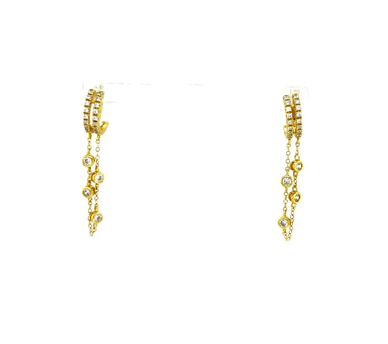 Huge Savings On Timeless Jewelry Collections Solitaire Chain Hoop Hugger Earrings