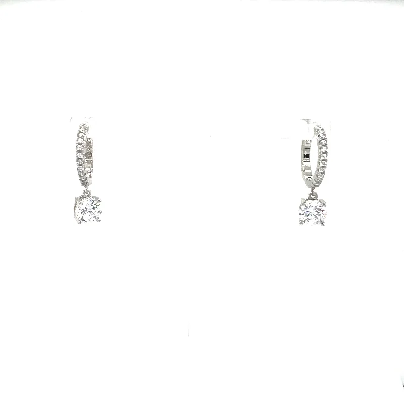 Don't Miss Our Biggest Jewelry Sale Of The Season Solitaire Pave Hoop Hugger Large