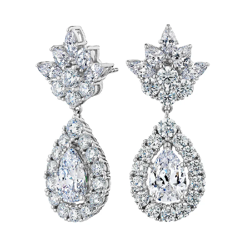 Seasonal Jewelry Clearance – Best Styles At The Lowest Prices Statement earrings with 7.24 carats* of diamond simulants in sterling silver Seasonal Jewelry Clearance – Best Styles At The Lowest Prices Statement earrings with 7.24 carats* of diamond simulants in sterling silver
