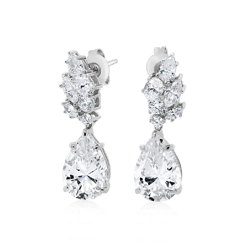 Personalized Jewelry Sale – Unique Gifts At Low Prices Statement earrings with 7.88 carats* of diamond simulants in sterling silver Personalized Jewelry Sale – Unique Gifts At Low Prices Statement earrings with 7.88 carats* of diamond simulants in sterling silver