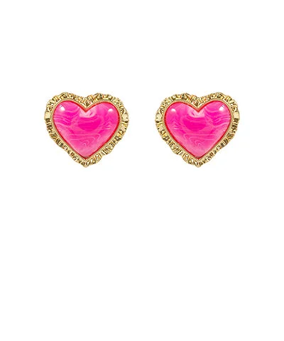 Stunning Jewelry Pieces At The Lowest Prices Ever Vintage Framed Fuchsia Heart Earrings
