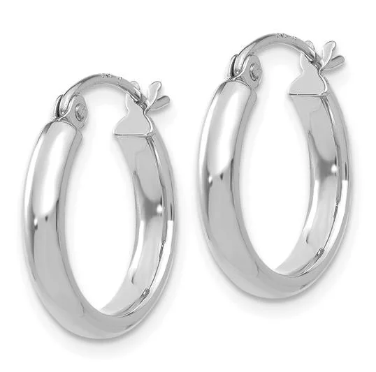 Premium Diamond Jewelry For Unforgettable Moments White Gold Polished Hoops