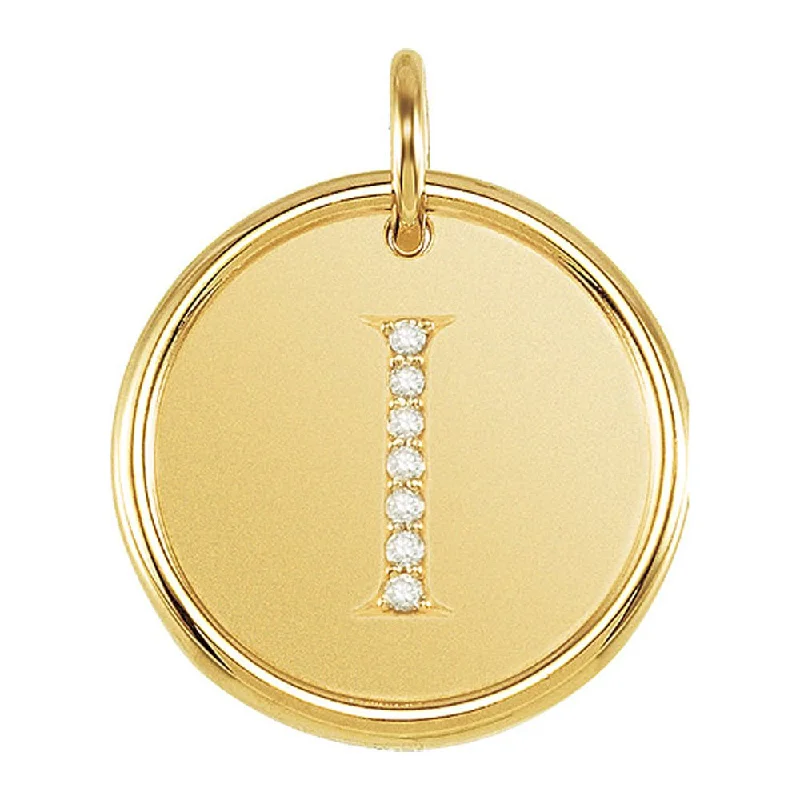 Bestselling Jewelry At Special Promotional Rates .035 Ctw G-H, I1 Diamond Initial 17mm 14k Yellow Gold Pendant Letter I Bestselling Jewelry At Special Promotional Rates .035 Ctw G-H, I1 Diamond Initial 17mm 14k Yellow Gold Pendant Letter I